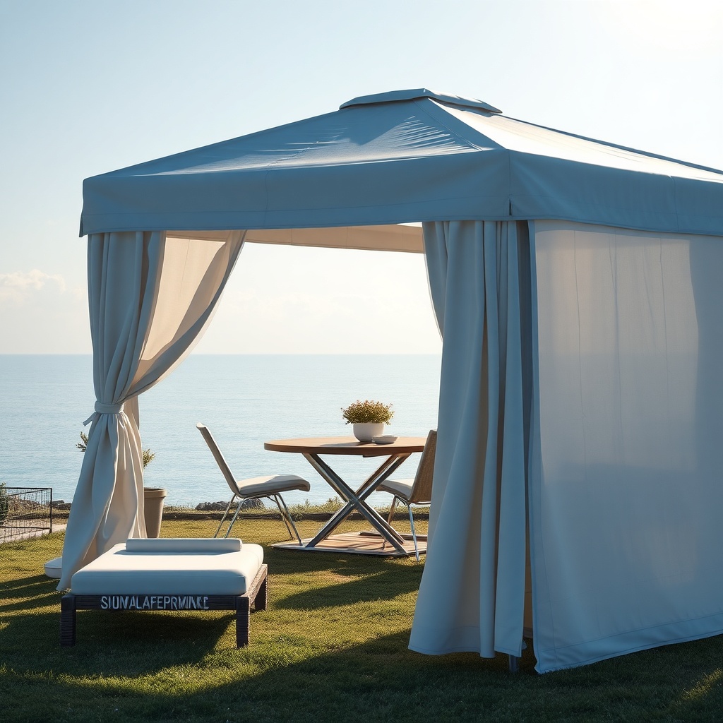 Sunflex Mediterranean tente üzerinde farklı leke türlerinin temizlenme aşamaları